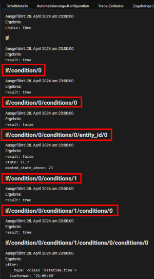 Preview HA Automatisierung: fehlende Schrittdetails (Traces)